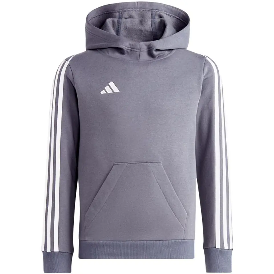 ⁨Bluza adidas Tiro 23 League Sweat Hoodie Jr (kolor Szary/Srebrny, rozmiar 152cm)⁩ w sklepie Wasserman.eu