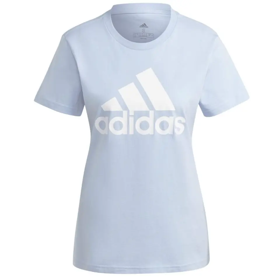 ⁨Koszulka adidas Loungewear Essentials Slim Logo Tee W (kolor Niebieski, rozmiar M)⁩ w sklepie Wasserman.eu