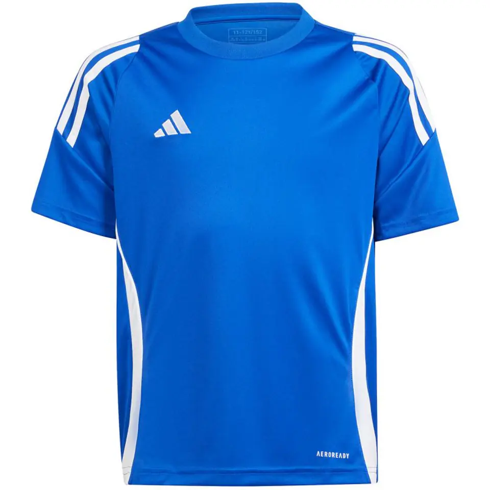 ⁨Koszulka adidas Tiro 24 Jersey Jr (kolor Niebieski, rozmiar 128cm)⁩ w sklepie Wasserman.eu