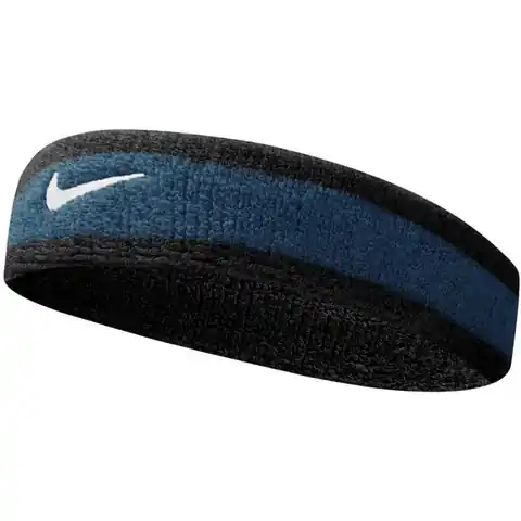 ⁨Opaska na głowę Nike Swoosh (kolor Czarny. Niebieski)⁩ w sklepie Wasserman.eu