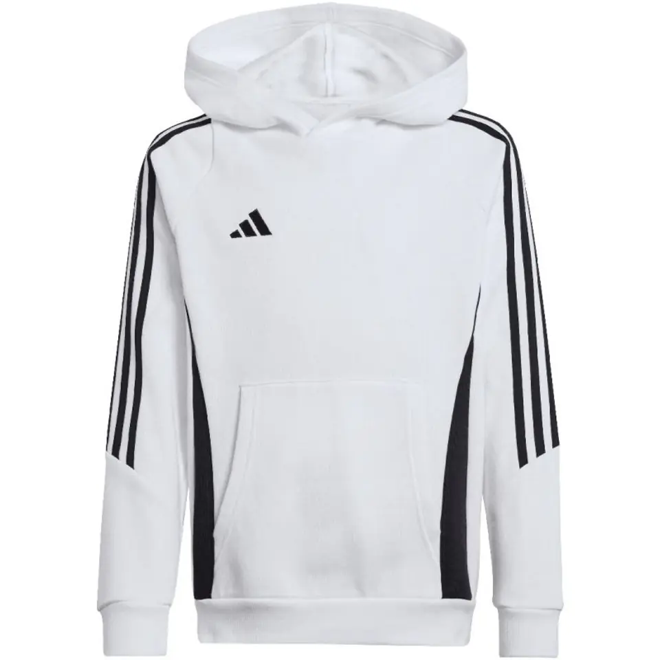 ⁨Bluza dla dzieci adidas Tiro 24 Hooded Sweat biała IR7506 128cm⁩ at Wasserman.eu