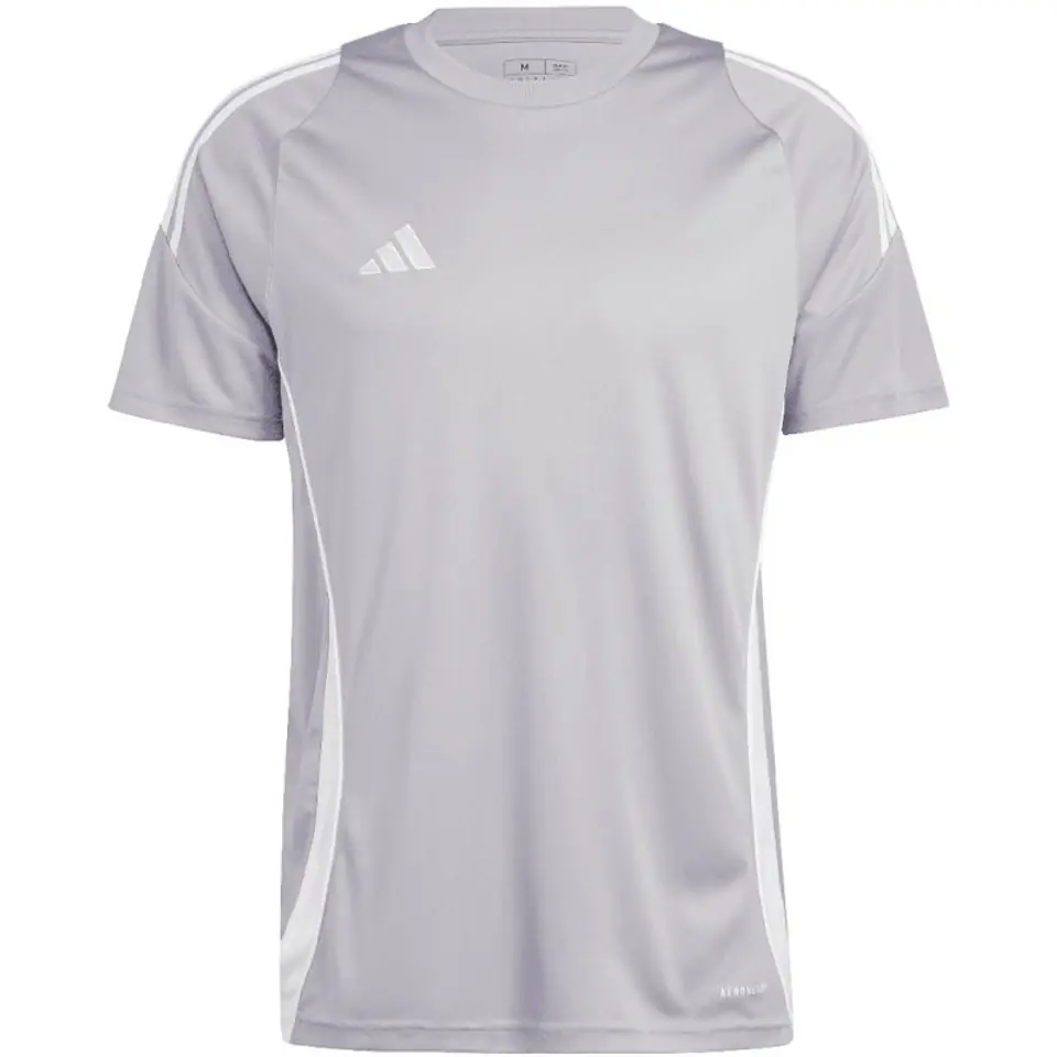 ⁨Koszulka adidas Tiro 24 Jersey M (kolor Szary/Srebrny, rozmiar L)⁩ w sklepie Wasserman.eu