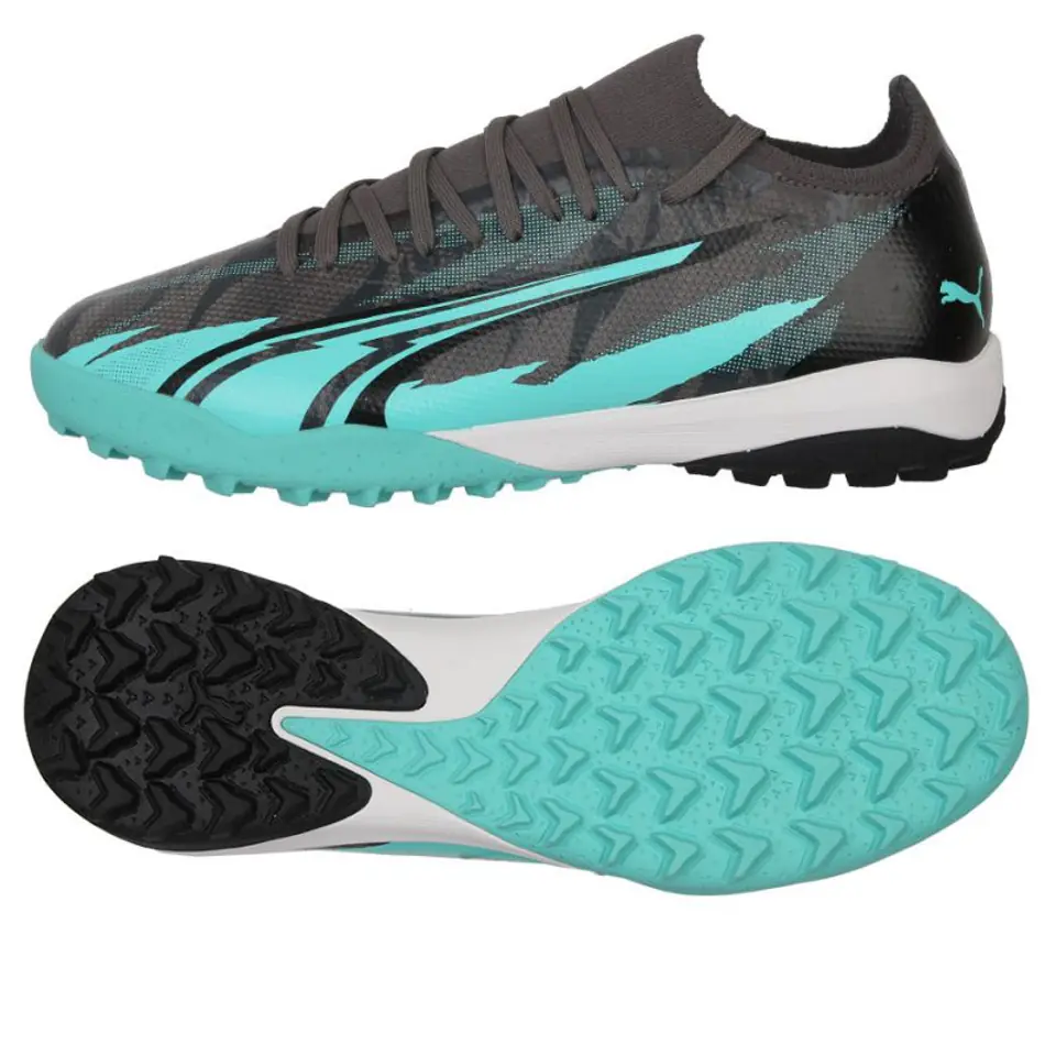 ⁨Buty Puma Ultra Match Rush TT M 107831 (kolor Niebieski. Szary/Srebrny, rozmiar 42)⁩ w sklepie Wasserman.eu