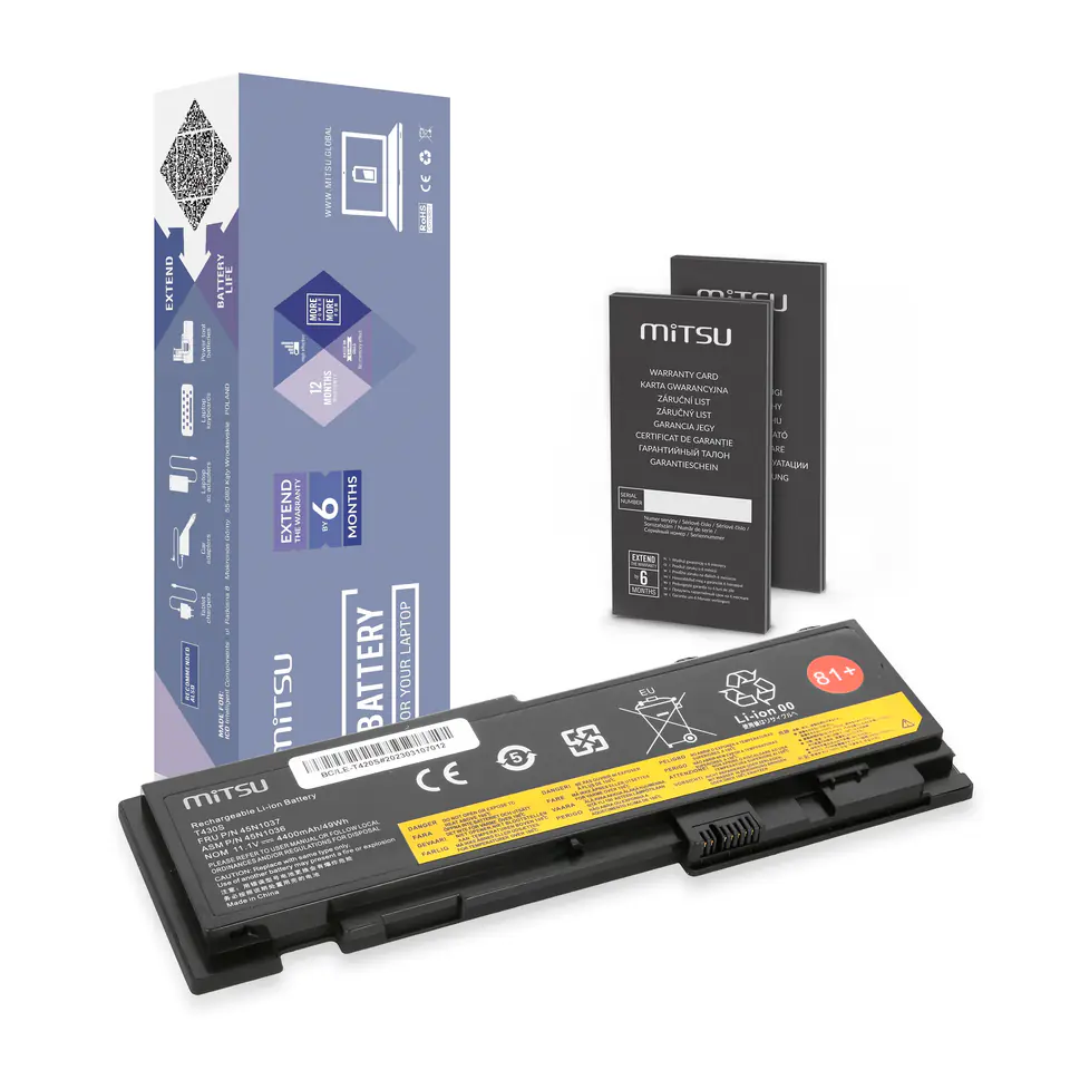 ⁨Bateria Mitsu do Lenovo ThinkPad T420s⁩ w sklepie Wasserman.eu