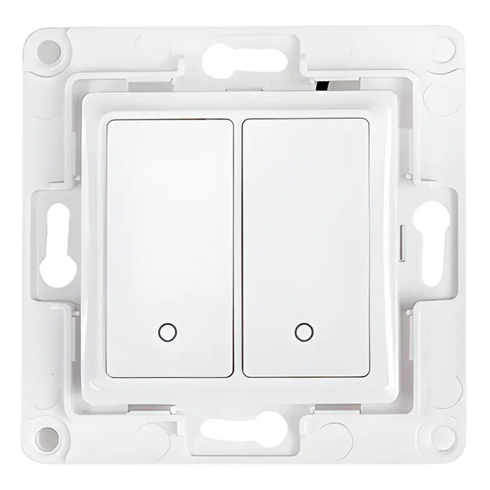 ⁨Włącznik ścienny Shelly 2 przyciski (biały)⁩ w sklepie Wasserman.eu
