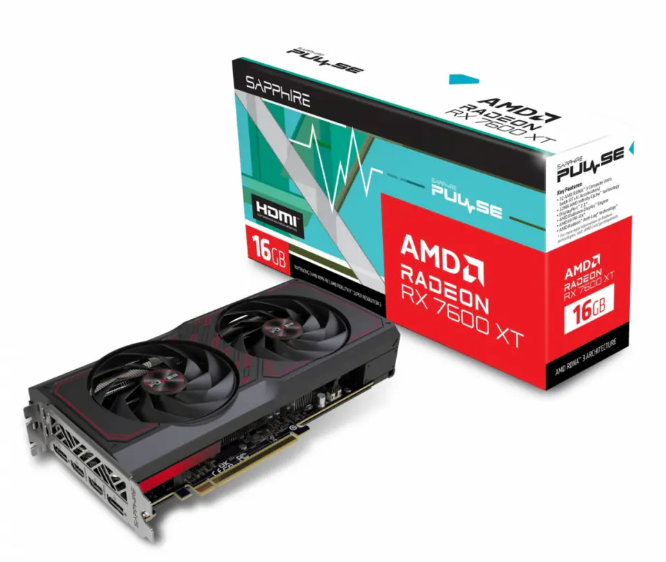 ⁨Karta graficzna SAPPHIRE Radeon RX 7600 XT PULSE Gaming OC 16GB⁩ at Wasserman.eu