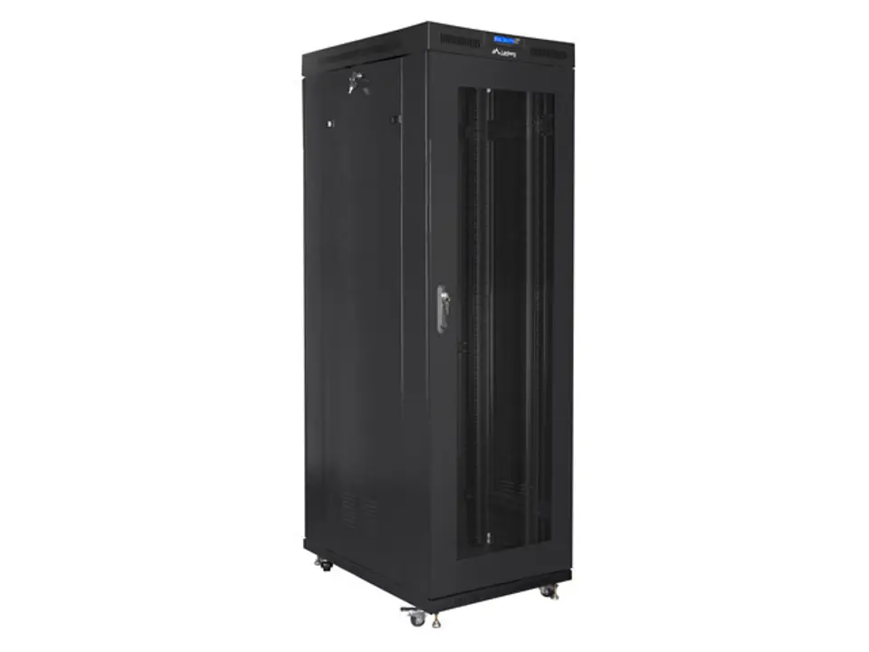 SZAFA INSTALACYJNA RACK STOJĄCA 19" 42U 800X1000 CZARNA DRZWI PERFOROWANE LCD LANBERG (FLAT PACK) w sklepie Wasserman.eu