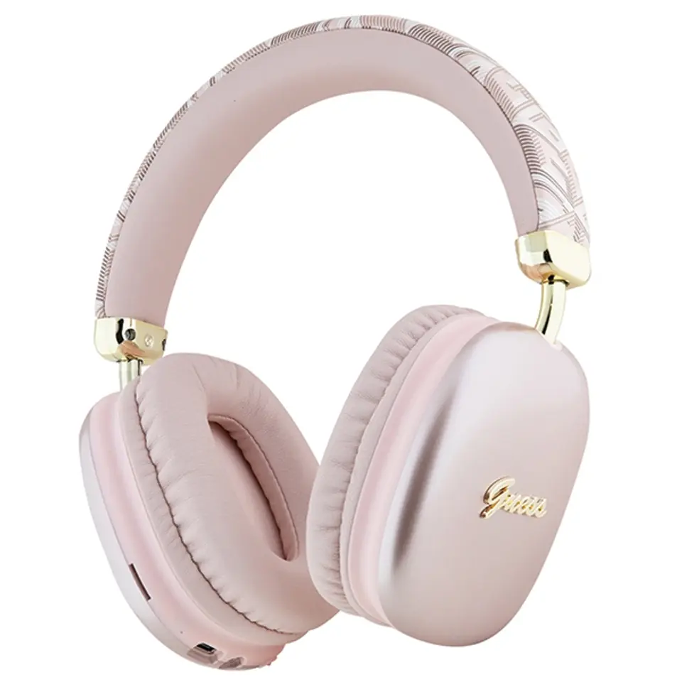 Guess słuchawki nauszne BluetoothGUBHK1GCTCSP różowy/pink Gcube Metallic Script Logo w sklepie Wasserman.eu