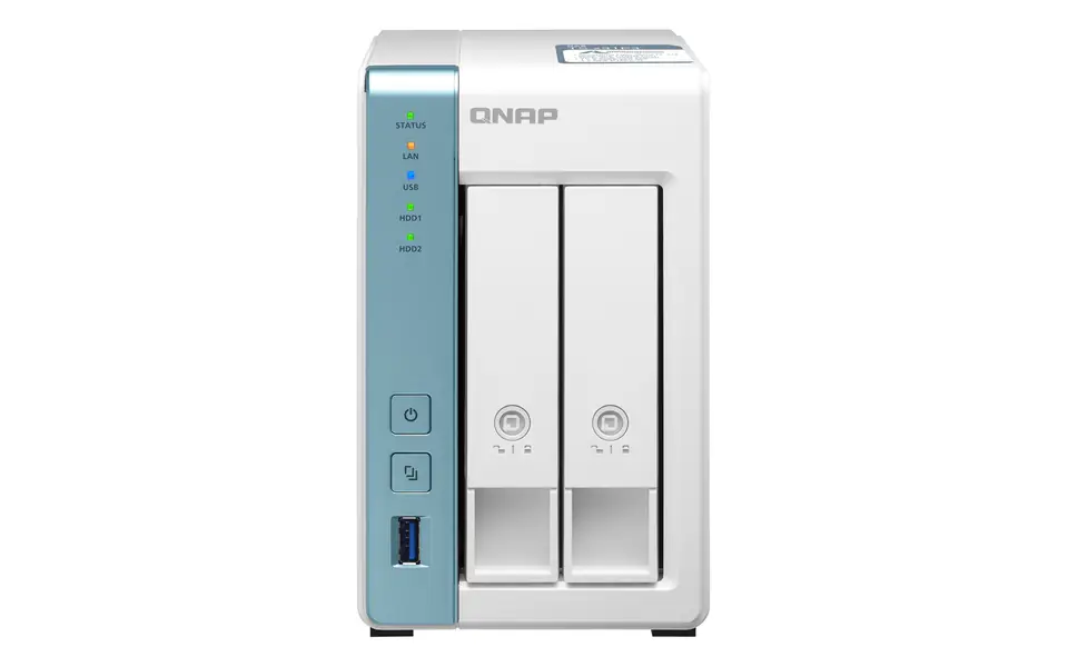 ⁨QNAP TS-233 NAS/storage server Mini Tower Ethernet LAN White Cortex-A55⁩ at Wasserman.eu