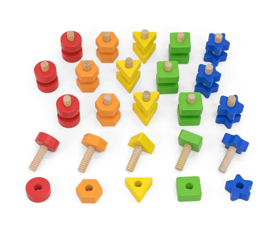 ⁨Viga 44694 Sensoryczne nakrętki i śruby - 40 elementów⁩ w sklepie Wasserman.eu