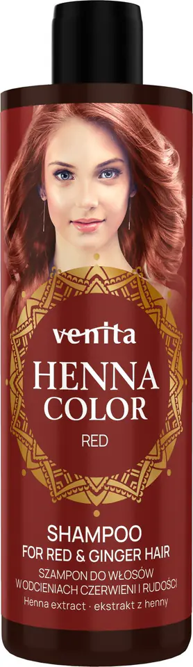 ⁨VENITA Henna Color Szampon do włosów w odcieniach czerwonych i rudości - Red 300ml⁩ w sklepie Wasserman.eu