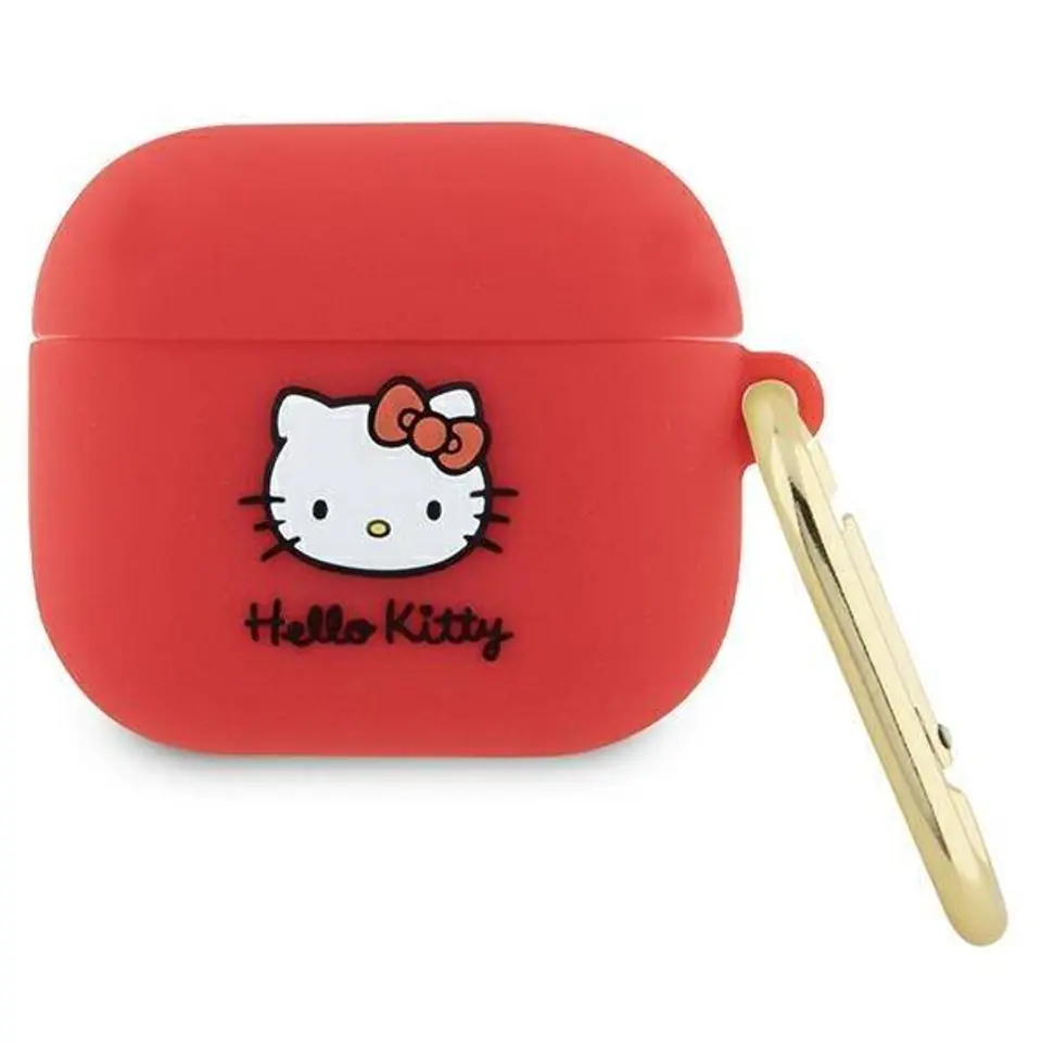 ⁨Oryginalne Etui APPLE AIRPODS 3 Hello Kitty Silicone 3D Kitty Head (HKA33DKHSF) fuksja⁩ w sklepie Wasserman.eu