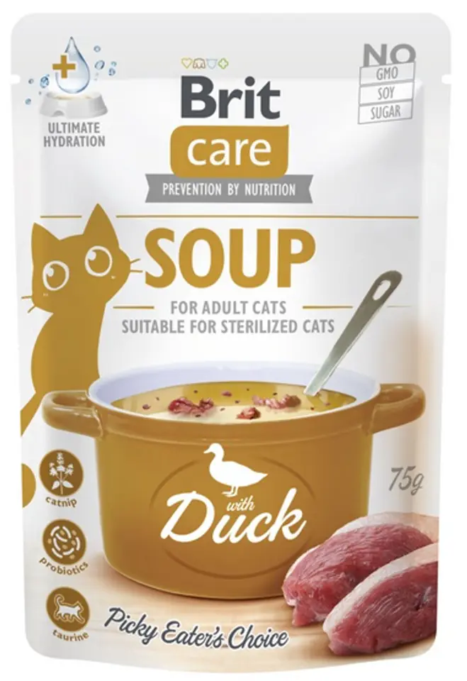 ⁨Brit Care Cat Soup Duck saszetka 75g⁩ w sklepie Wasserman.eu