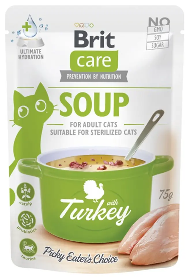 ⁨Brit Care Cat Soup Turkey saszetka 75g⁩ w sklepie Wasserman.eu