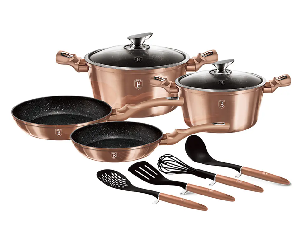 SET OF GRANITE POTS BERLINGER HAUS BH-6142 ROSE GOLD at Wasserman.eu