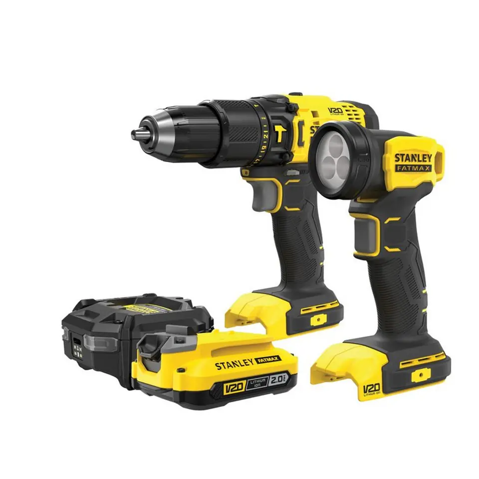 ⁨STANLEY UD SCREWDRIVER. V20 SFMCD711 50Nm 1x2.0Ah TRUNK + FLASHLIGHT SFMCK210D1⁩ at Wasserman.eu