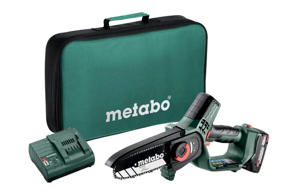 ⁨METABO. CHAINSAW MS 18 LTX 15 1x2.0Ah BAG⁩ at Wasserman.eu