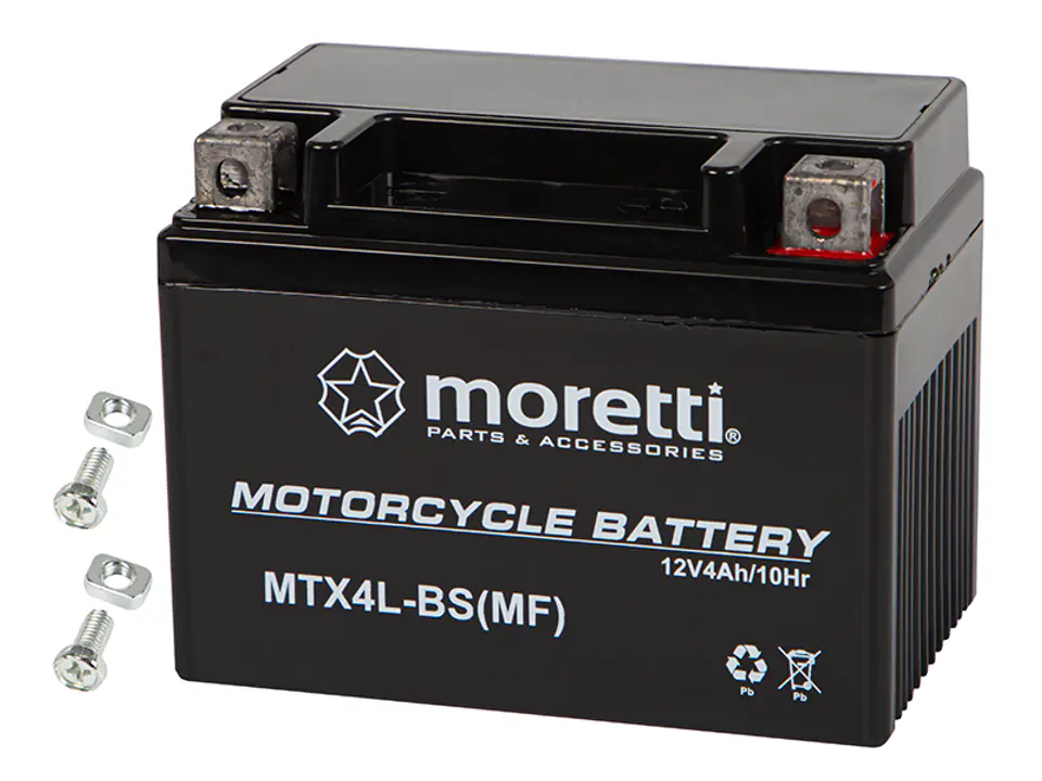 ⁨82-351# Akumulator motocyklowy 12v 4ah mtx4l-bs moretti⁩ w sklepie Wasserman.eu