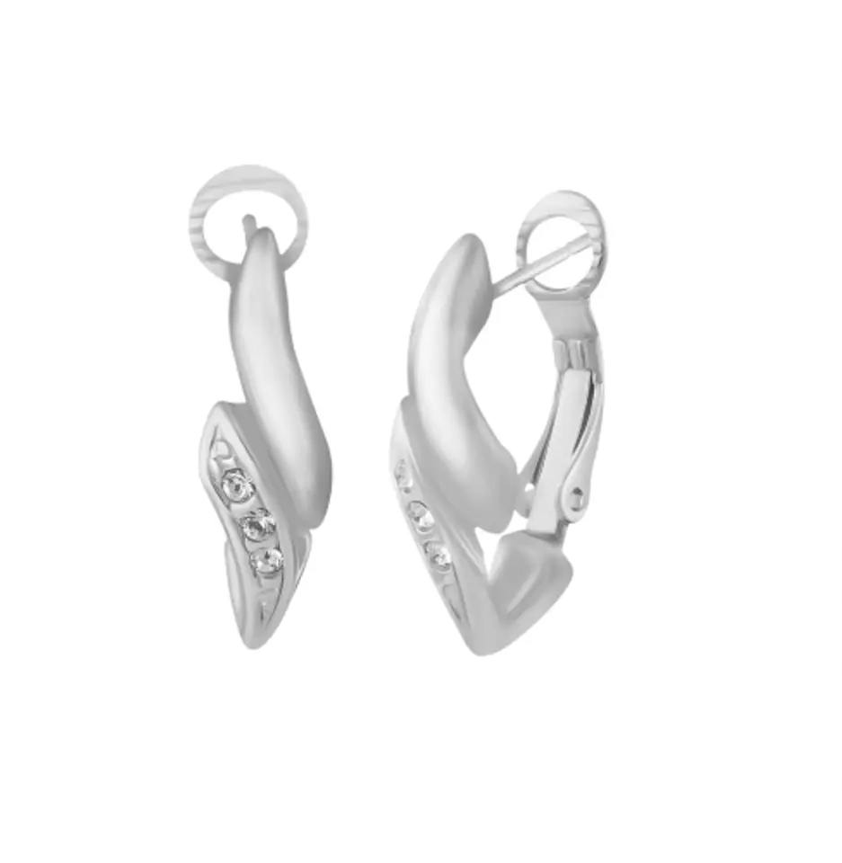 ⁨Elongated shape earrings (P14694AG)⁩ at Wasserman.eu