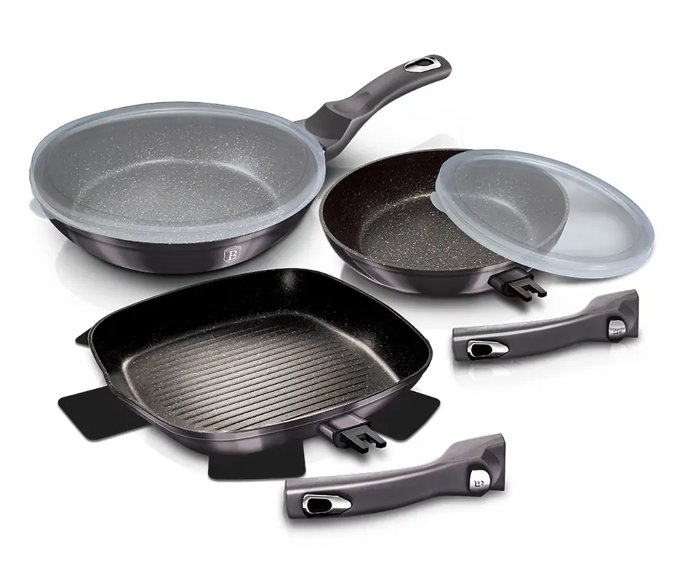 ⁨SET OF 3 GRANITE PANS BERLINGERHAUS BH-7048⁩ at Wasserman.eu