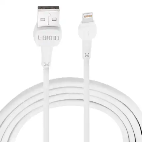⁨L-BRNO Kabel Lighting szybkie ładowanie USB-A biały 2A 100 cm⁩ w sklepie Wasserman.eu