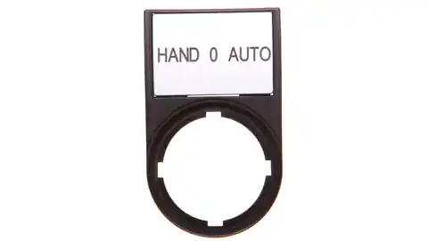 ⁨Tabliczka opisowa HAND-0-AUTO 50x30mm czarna 22mm prostokątna M22S-ST-D12 216493⁩ w sklepie Wasserman.eu