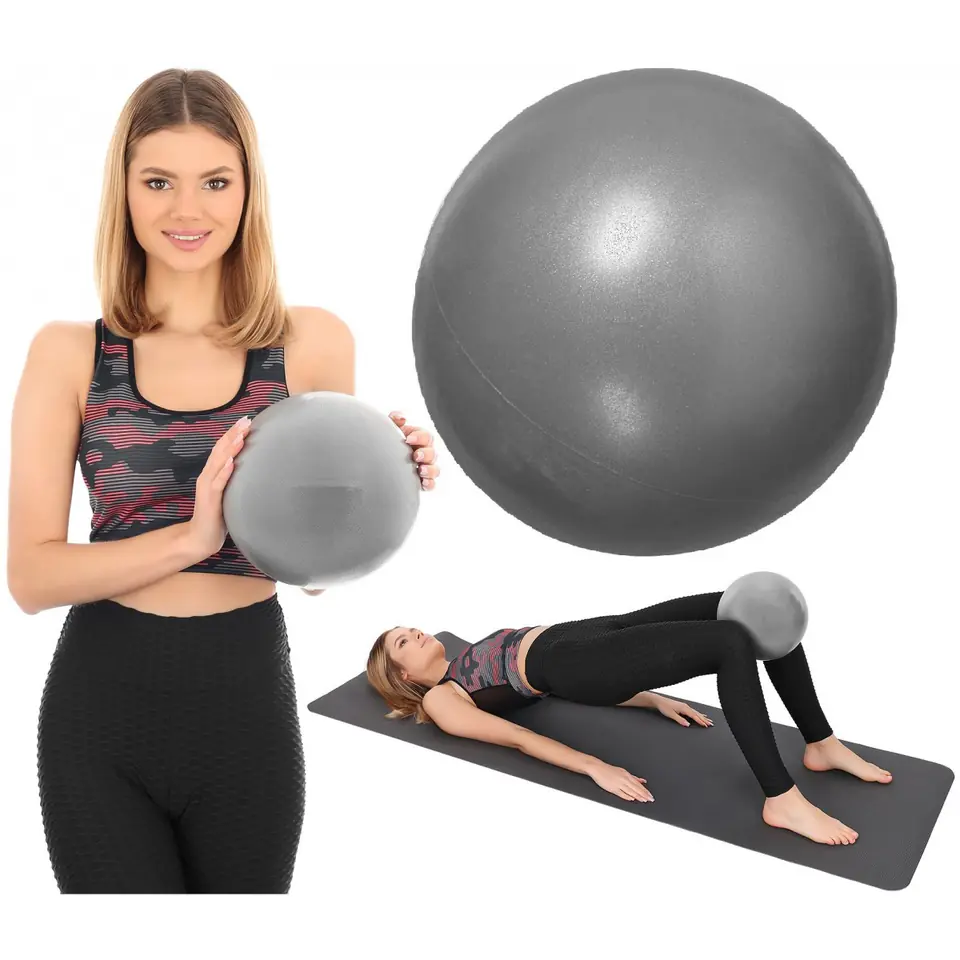 ⁨PIŁKA FITNESS PILATES 23CM - ANTRACYT BEST SPORTING⁩ w sklepie Wasserman.eu