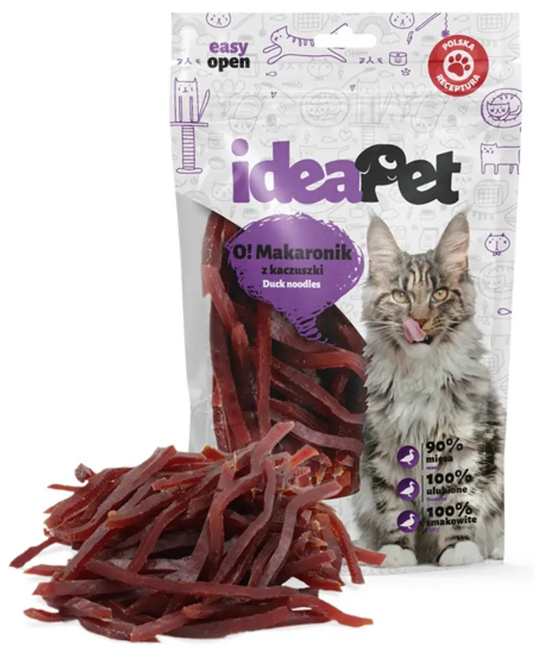 ⁨IdeaPet O! Kot Makaron z kaczki 60g⁩ w sklepie Wasserman.eu