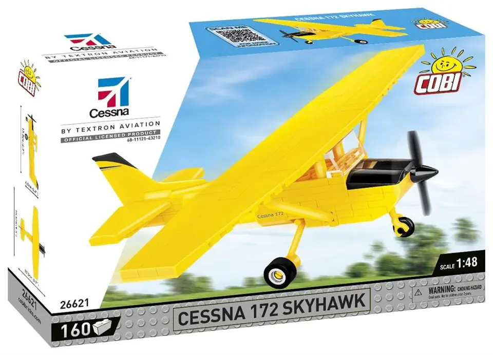 ⁨Blocks Cessna 172 Skyhawk 160k yellow⁩ at Wasserman.eu