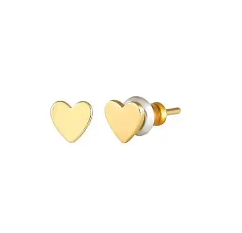 ⁨Gold plated heart earrings (P14770AU)⁩ at Wasserman.eu