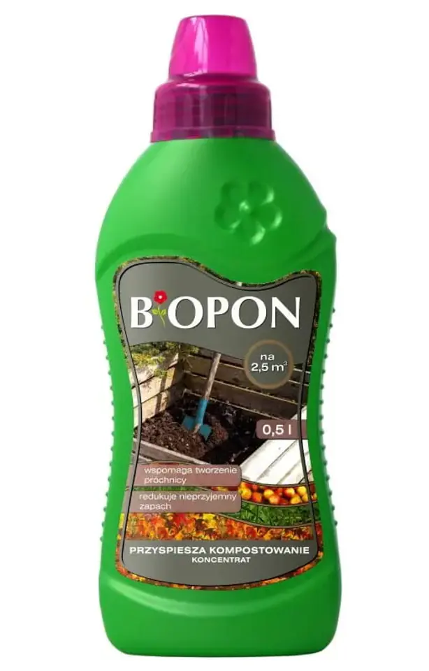 ⁨Koncentrat przyspieszający kompostowanie w płynie Biopon 0.5L⁩ w sklepie Wasserman.eu