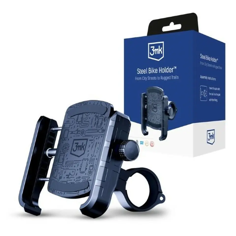 ⁨3mk Steel Bike Holder Aluminum Black⁩ at Wasserman.eu