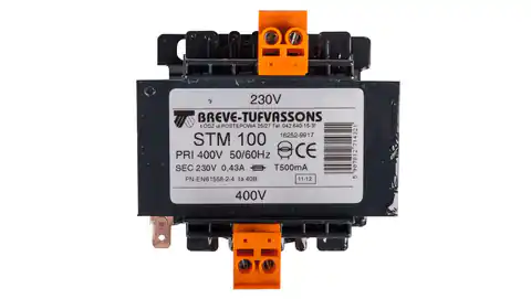 ⁨1-phase transformer STM 100VA 400/230V 16252-9917⁩ at Wasserman.eu