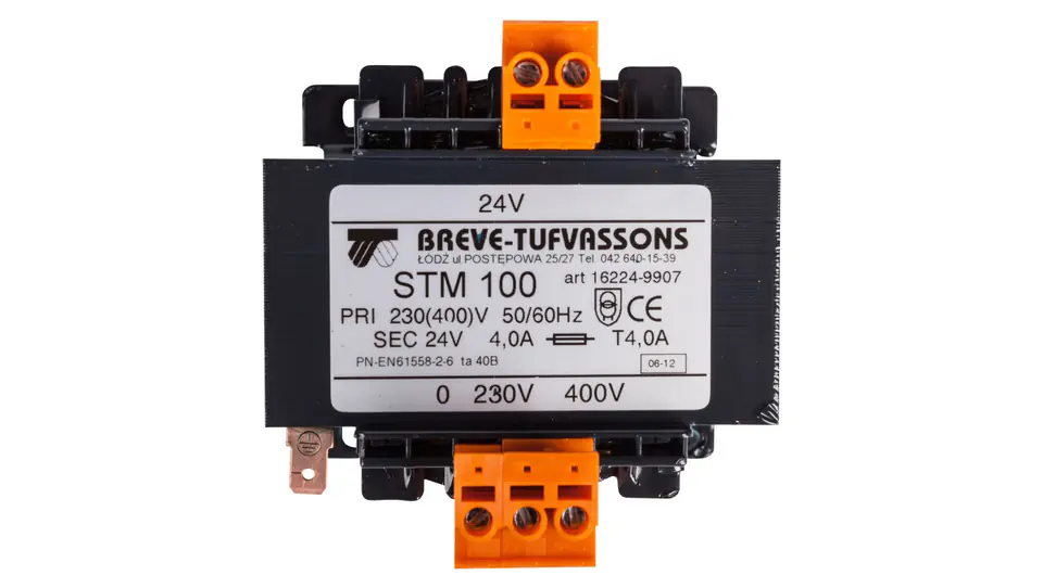 ⁨Transformer 1-phase STM 100VA 400(230)/24V 16224-9907⁩ at Wasserman.eu