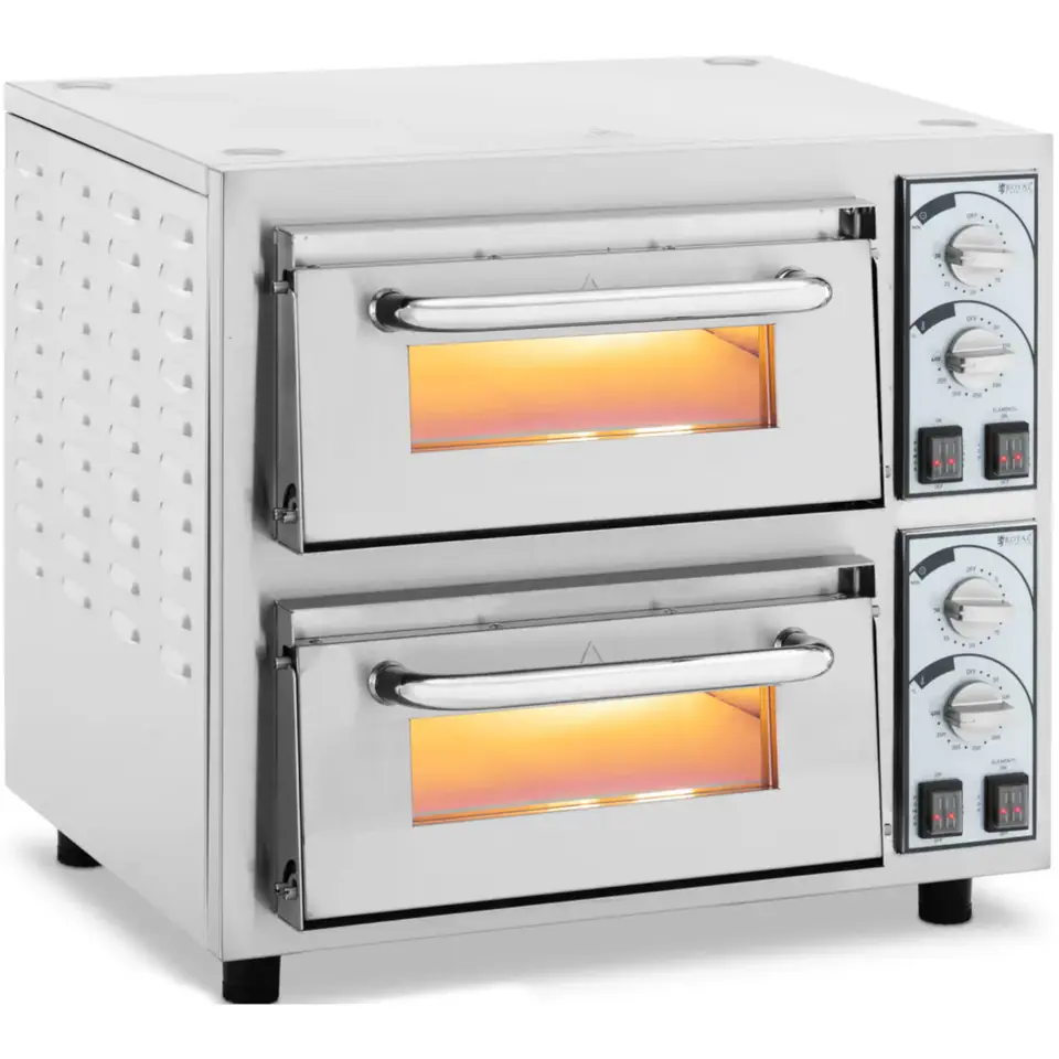 ⁨Profesjonalny piec do pizzy dwukomorowy na 2 pizze śr. 35 cm 4400 W⁩ w sklepie Wasserman.eu