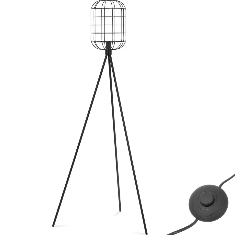 ⁨Lampa stojąca podłogowa klosz z siatki E27 163 cm⁩ w sklepie Wasserman.eu