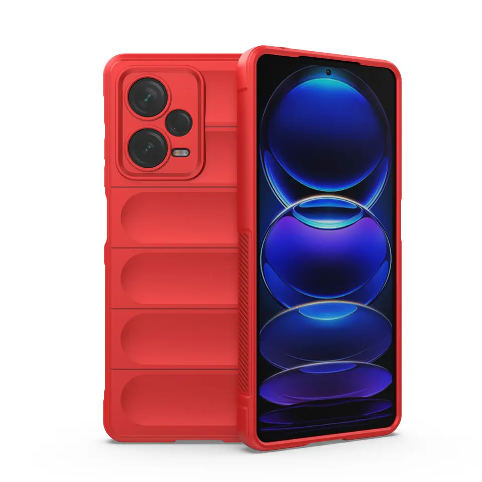 ⁨Etui elastyczny pokrowiec do Xiaomi Redmi Note 12 Pro+ Magic Shield Case czerwony⁩ w sklepie Wasserman.eu