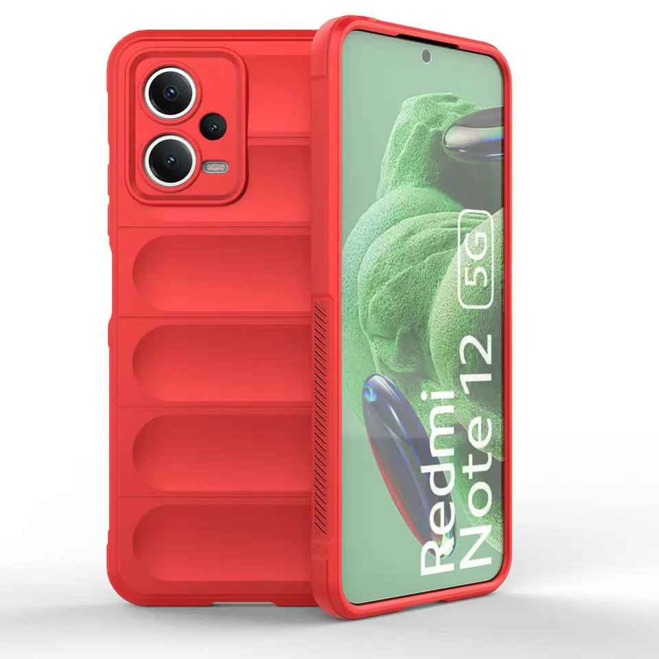 Etui elastyczny pokrowiec do Xiaomi Redmi Note 12 5G / Poco X5 5G Magic Shield Case czerwony w sklepie Wasserman.eu
