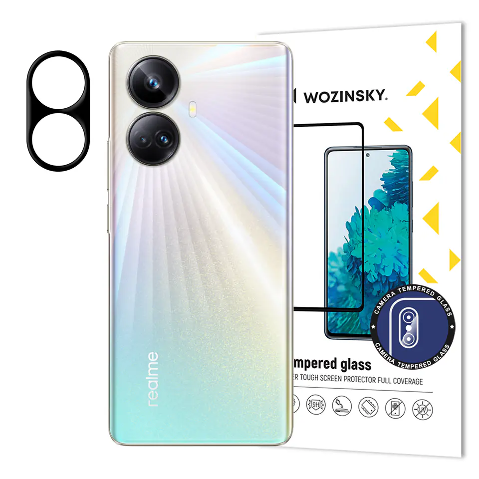 Szkło hartowane 9H na aparat kamerę do Realme 10 Pro+ Full Camera Glass w sklepie Wasserman.eu