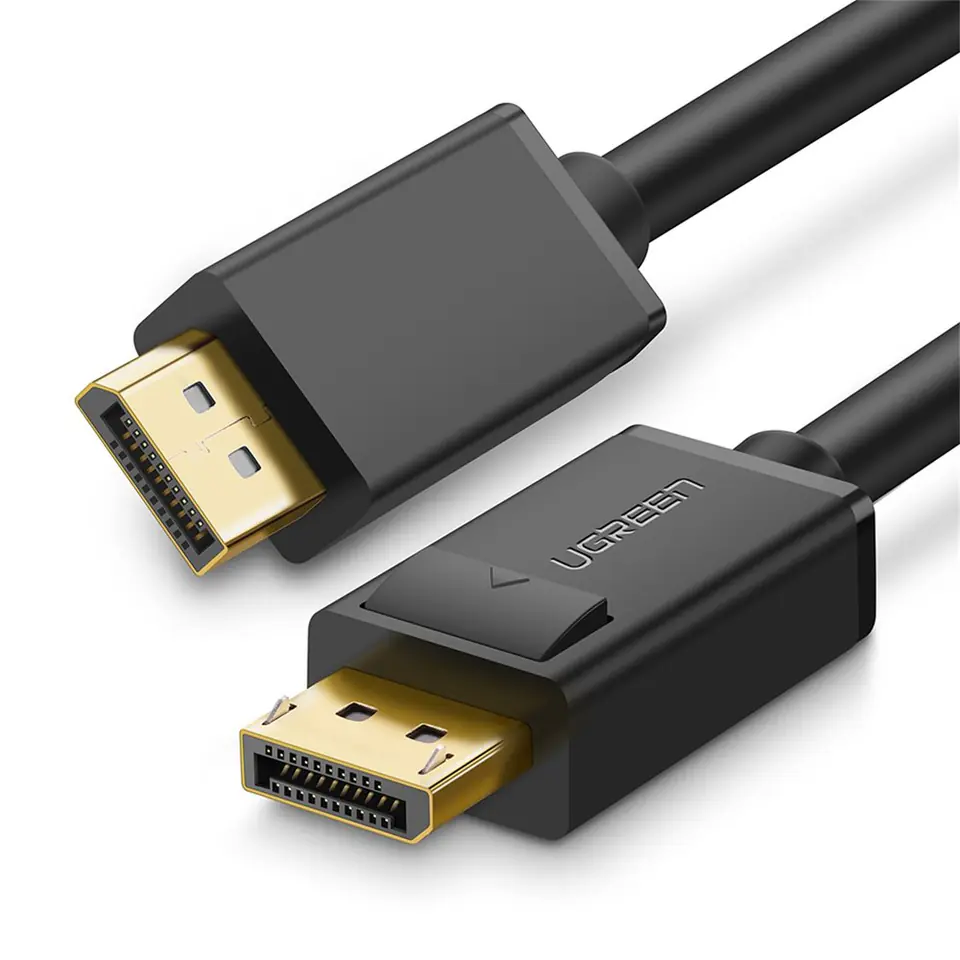 ⁨Kabel przewód DisplayPort HDR 3D 4K 1m czarny⁩ w sklepie Wasserman.eu