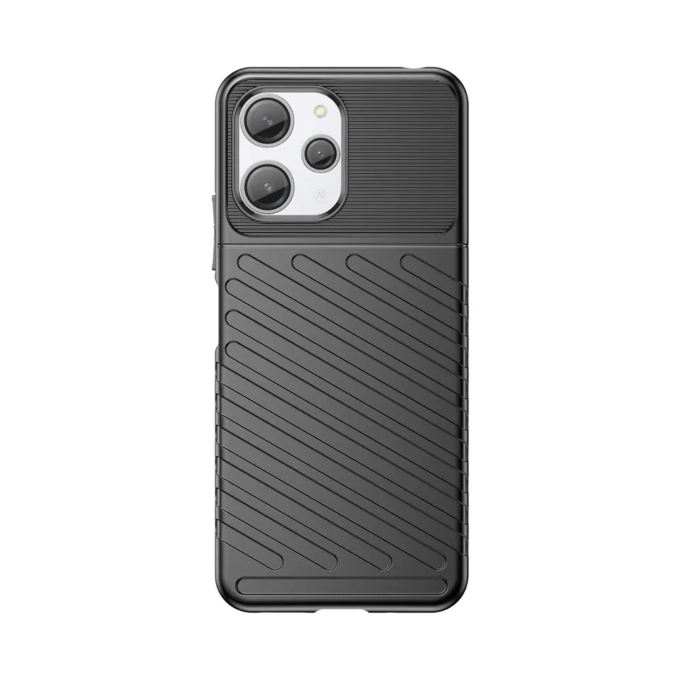 ⁨Pancerne elastyczne etui pokrowiec do Xiaomi Redmi 12 Thunder Case czarne⁩ w sklepie Wasserman.eu