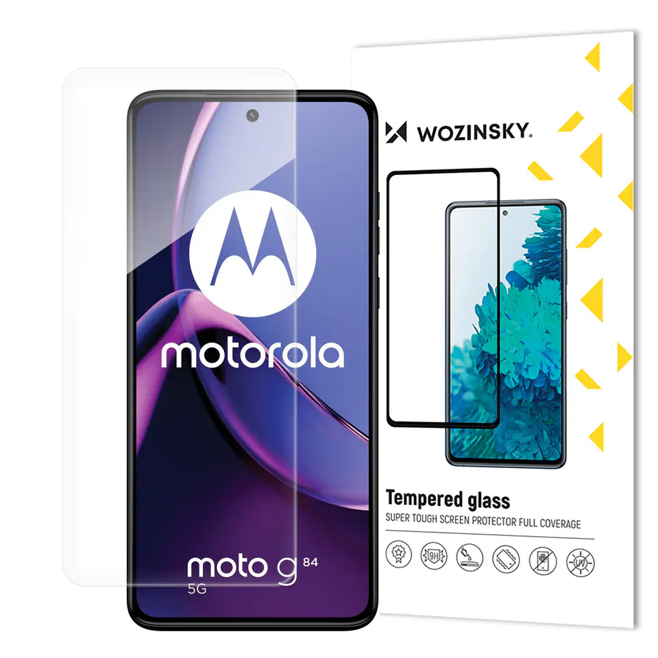 Szkło hartowane 9H na cały ekran Motorola Moto G84 w sklepie Wasserman.eu
