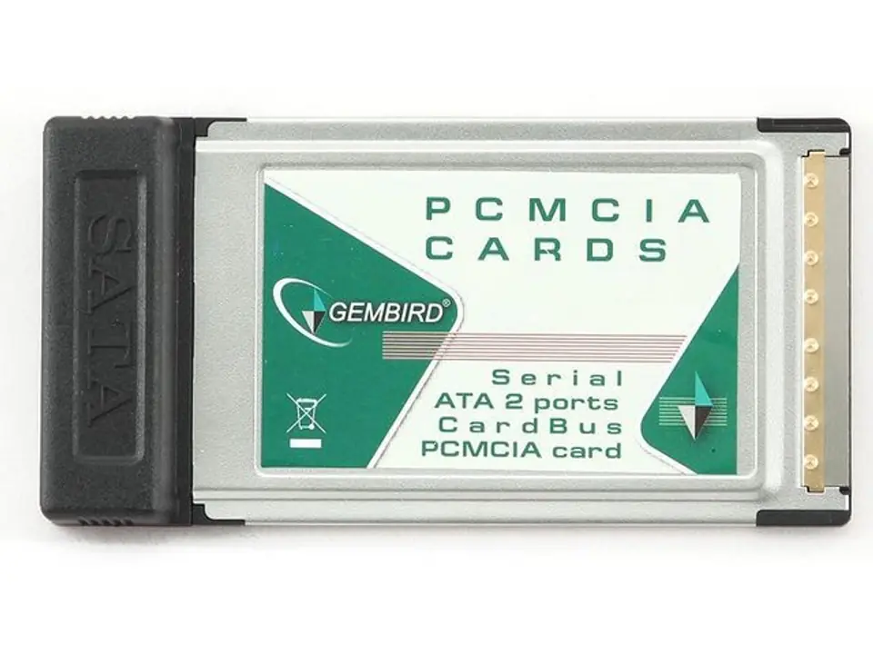 ⁨GEMBIRD PCMCIA Card PCMCIA Card -> 2 x SATA PCMCIA-SATA2 port⁩ at Wasserman.eu