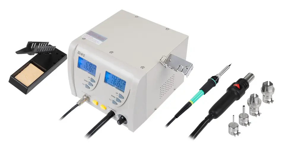 ⁨SMD soldering station (hot air + flask soldering iron)⁩ at Wasserman.eu