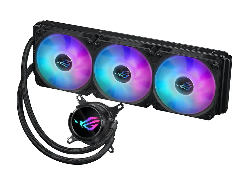 ⁨ASUS ROG Strix LC III 360 ARGB Processor Liquid cooling kit 12 cm Black⁩ at Wasserman.eu