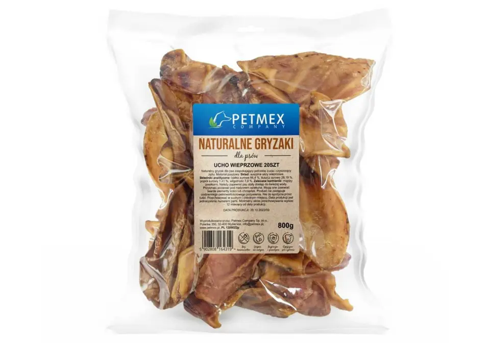 ⁨PETMEX Pork ear - dog chew - 20 pcs.⁩ at Wasserman.eu