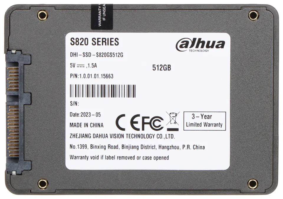 ⁨SSD Dahua S820 512GB SATA 2.5" (530/460 MB/s) BULK⁩ at Wasserman.eu