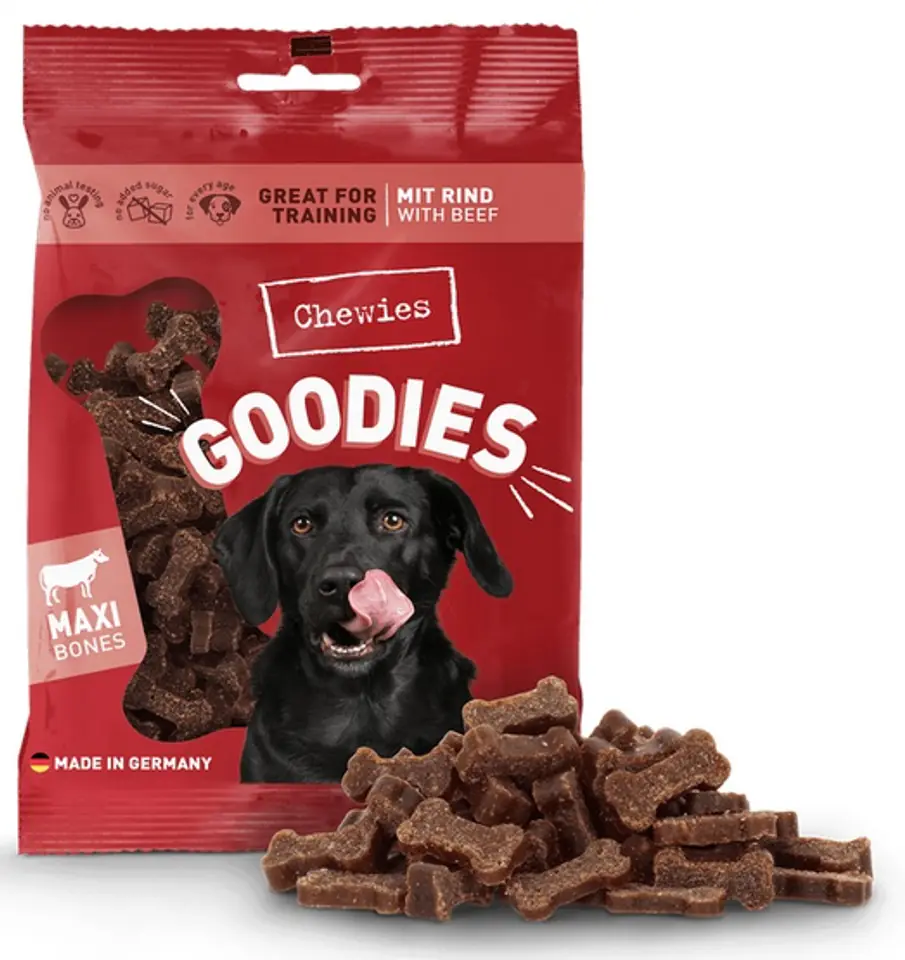 ⁨Chewies Goodies (Training) Kosteczki Maxi Wołowina 200g⁩ w sklepie Wasserman.eu