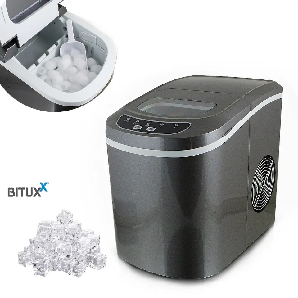 ⁨Graphite Ice Cube Maker Efficient Ice Cream Machine 15kg⁩ at Wasserman.eu