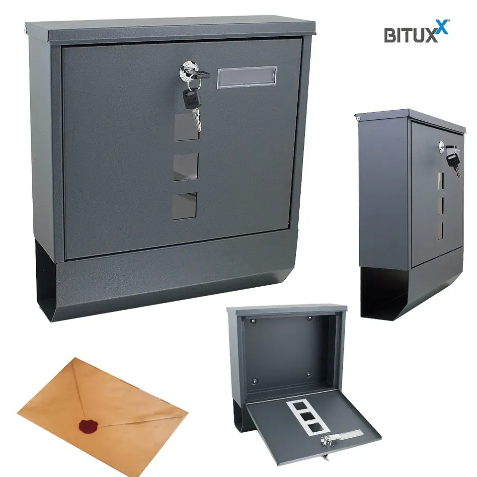 ⁨Skrzynka Smart pocztowa na listy z gazetnikiem Grafitowa + tuba⁩ w sklepie Wasserman.eu